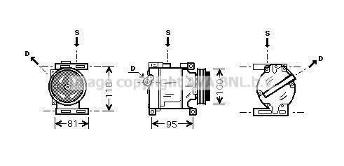 Prasco FTK090 Compressor, air conditioning FTK090: Buy near me in Poland at 2407.PL - Good price!