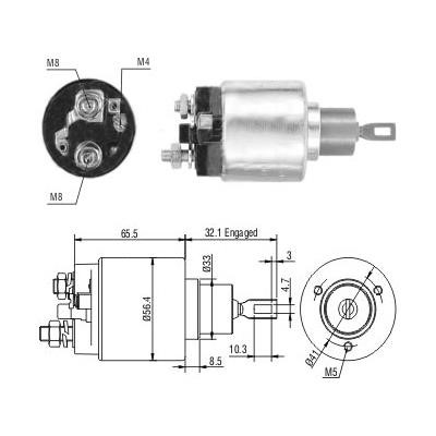 Hoffer 6646244 Solenoid Switch, starter 6646244: Buy near me at 2407.PL in Poland at an Affordable price!