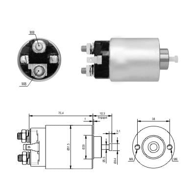Hoffer 6646305 Solenoid Switch, starter 6646305: Buy near me in Poland at 2407.PL - Good price!