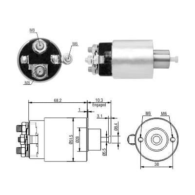 Hoffer 6646280 Solenoid Switch, starter 6646280: Buy near me in Poland at 2407.PL - Good price!