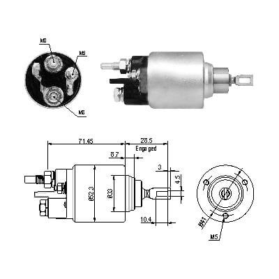 Hoffer 6646264 Solenoid Switch, starter 6646264: Buy near me in Poland at 2407.PL - Good price!