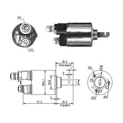 Hoffer 6646316 Solenoid Switch, starter 6646316: Buy near me in Poland at 2407.PL - Good price!