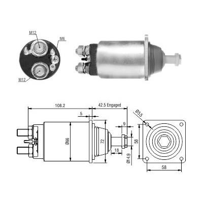 Hoffer 6646251 Solenoid Switch, starter 6646251: Buy near me in Poland at 2407.PL - Good price!
