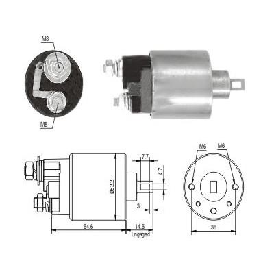 Hoffer 6646235 Solenoid Switch, starter 6646235: Buy near me in Poland at 2407.PL - Good price!