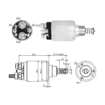 Hoffer 6646275 Solenoid Switch, starter 6646275: Buy near me in Poland at 2407.PL - Good price!