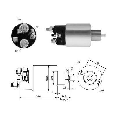 Hoffer 6646263 Solenoid Switch, starter 6646263: Buy near me at 2407.PL in Poland at an Affordable price!