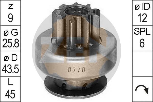 Messmer ZN0770 Freewheel gear, starter ZN0770: Buy near me in Poland at 2407.PL - Good price!