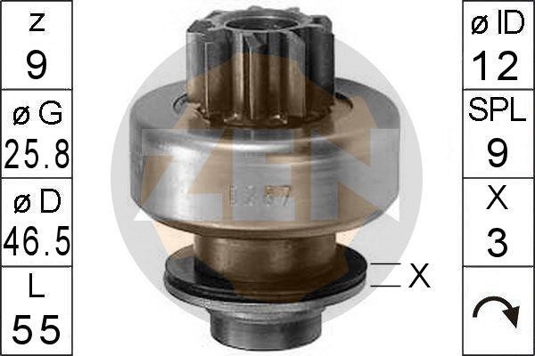 Messmer ZN0287 Freewheel gear, starter ZN0287: Buy near me at 2407.PL in Poland at an Affordable price!