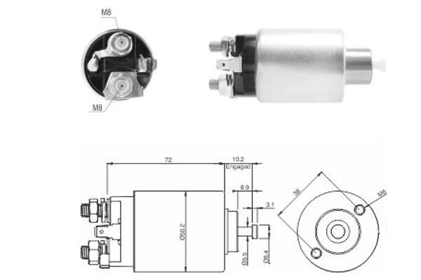 Messmer ZM2392 Solenoid switch, starter ZM2392: Buy near me at 2407.PL in Poland at an Affordable price!