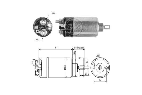 Messmer ZM3722 Solenoid switch, starter ZM3722: Buy near me in Poland at 2407.PL - Good price!