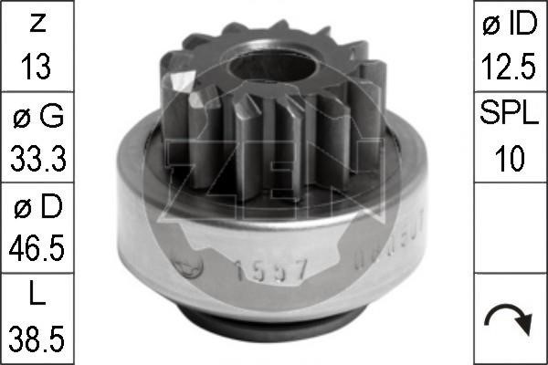 Messmer ZN1557 Freewheel gear, starter ZN1557: Buy near me in Poland at 2407.PL - Good price!