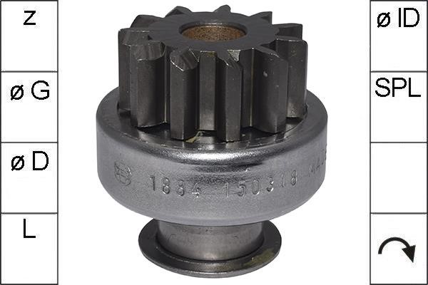 Messmer ZN1884 Freewheel gear, starter ZN1884: Buy near me at 2407.PL in Poland at an Affordable price!