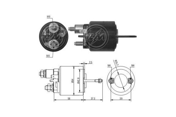 Messmer ZM493 Solenoid switch, starter ZM493: Buy near me at 2407.PL in Poland at an Affordable price!
