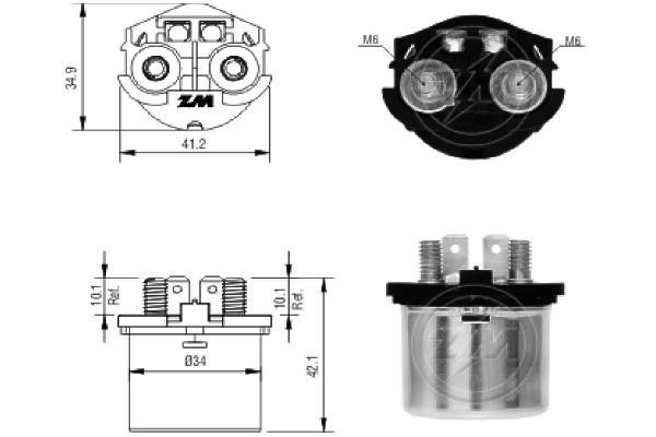 Messmer ZM1101 Реле стартера втягивающее ZM1101: Отличная цена - Купить в Польше на 2407.PL!