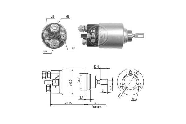 Messmer ZM378 Solenoid switch, starter ZM378: Buy near me at 2407.PL in Poland at an Affordable price!