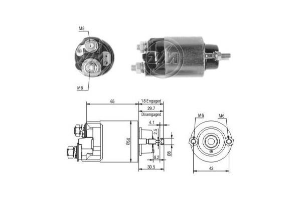 Messmer ZM705 Solenoid switch, starter ZM705: Buy near me at 2407.PL in Poland at an Affordable price!