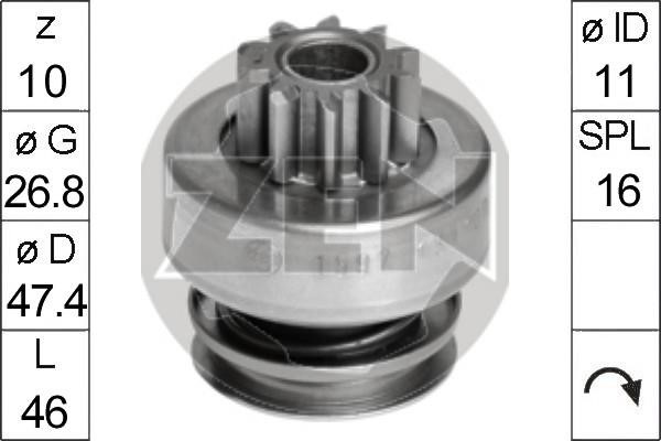 Messmer ZN1597 Freewheel gear, starter ZN1597: Buy near me in Poland at 2407.PL - Good price!