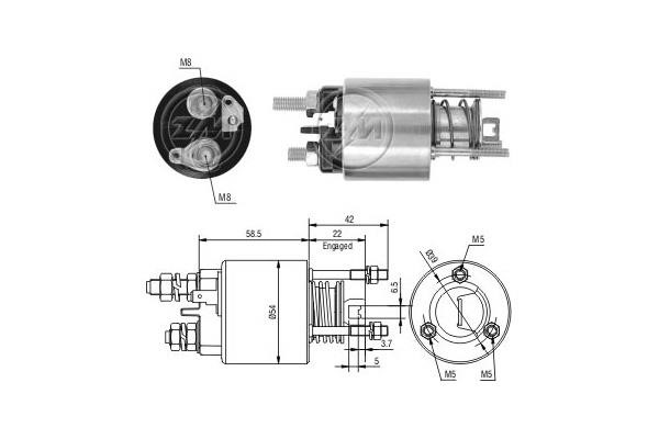 Messmer ZM1595 Solenoid switch, starter ZM1595: Buy near me in Poland at 2407.PL - Good price!