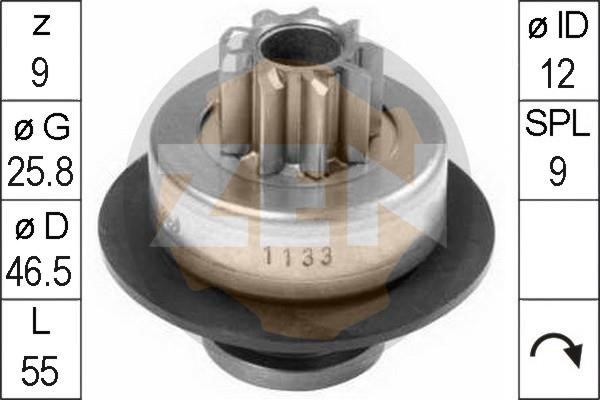 Messmer ZN1133 Freewheel gear, starter ZN1133: Buy near me at 2407.PL in Poland at an Affordable price!