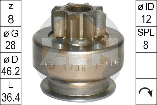 Messmer ZN1706 Freewheel gear, starter ZN1706: Buy near me at 2407.PL in Poland at an Affordable price!