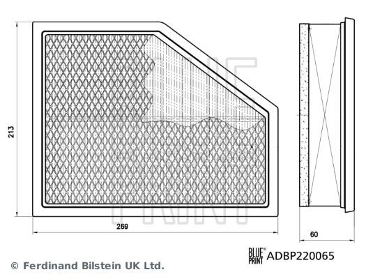 Blue Print ADBP220065 Air filter ADBP220065: Buy near me at 2407.PL in Poland at an Affordable price!
