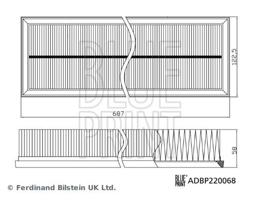 Blue Print ADBP220068 Air filter ADBP220068: Buy near me at 2407.PL in Poland at an Affordable price!