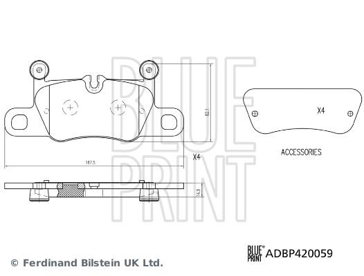 Blue Print ADBP420059 Brake Pad Set, disc brake ADBP420059: Buy near me in Poland at 2407.PL - Good price!