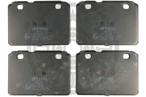 Optimal BP-09151 Front disc brake pads, set BP09151: Buy near me in Poland at 2407.PL - Good price!