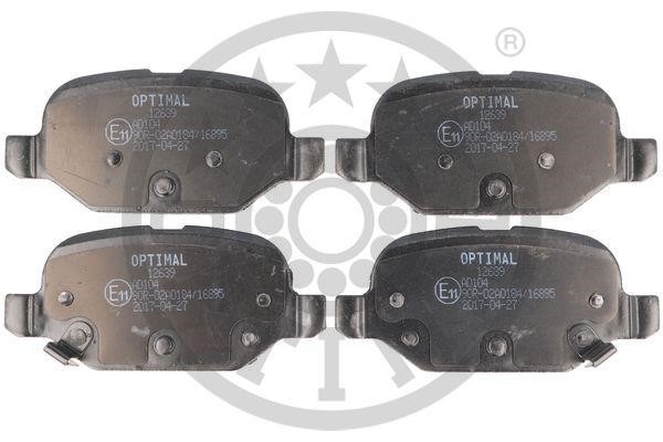 Optimal BP-12639 Rear disc brake pads, set BP12639: Buy near me in Poland at 2407.PL - Good price!