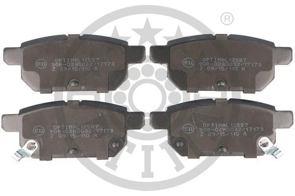 Optimal BP-12587 Rear disc brake pads, set BP12587: Buy near me at 2407.PL in Poland at an Affordable price!