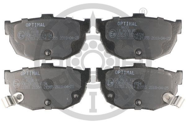Optimal BP-09603 Rear disc brake pads, set BP09603: Buy near me in Poland at 2407.PL - Good price!