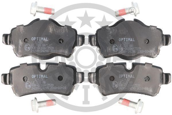 Optimal BP-12433 Rear disc brake pads, set BP12433: Buy near me in Poland at 2407.PL - Good price!
