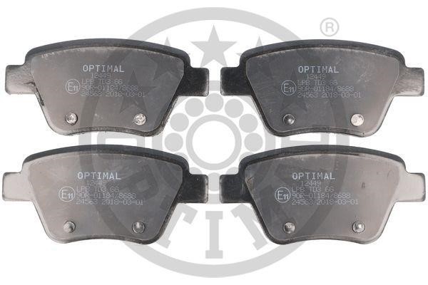 Optimal BP-12449 Front disc brake pads, set BP12449: Buy near me in Poland at 2407.PL - Good price!