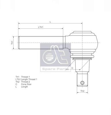 Sworzeń wahacza DT Spare Parts 11.42015