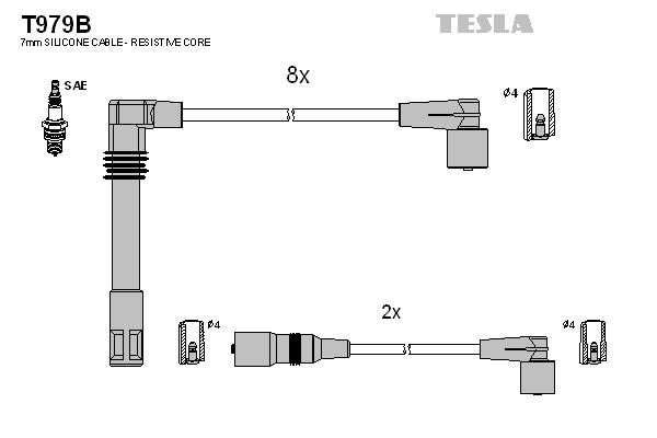 Tesla T979B Ignition cable kit T979B: Buy near me in Poland at 2407.PL - Good price!