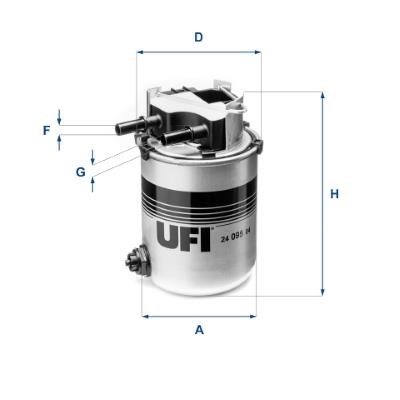 Ufi 24.095.04 Fuel filter 2409504: Buy near me in Poland at 2407.PL - Good price!