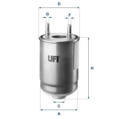 Ufi 24.187.00 Fuel filter 2418700: Buy near me in Poland at 2407.PL - Good price!