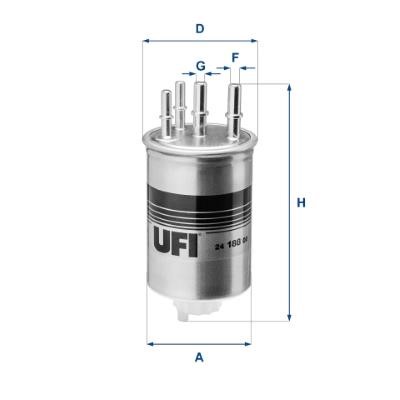 Ufi 24.188.00 Топливный фильтр 2418800: Отличная цена - Купить в Польше на 2407.PL!