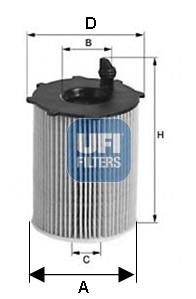 Ufi 25.187.00 Oil Filter 2518700: Buy near me in Poland at 2407.PL - Good price!