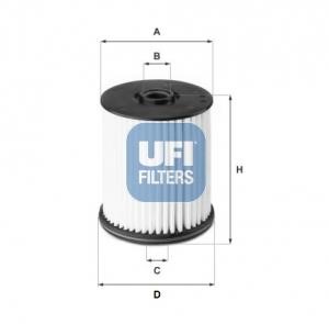 Ufi 26.122.00 Fuel filter 2612200: Buy near me in Poland at 2407.PL - Good price!