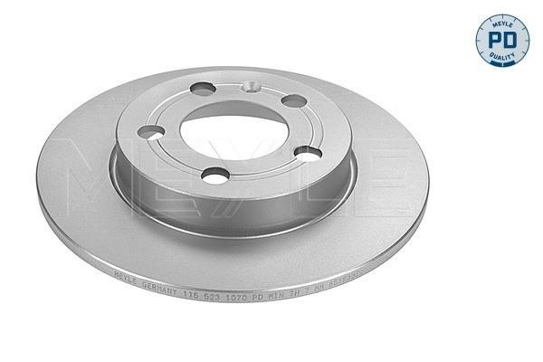 Meyle 115 523 0021/PD Rear brake disc, non-ventilated 1155230021PD: Buy near me in Poland at 2407.PL - Good price!