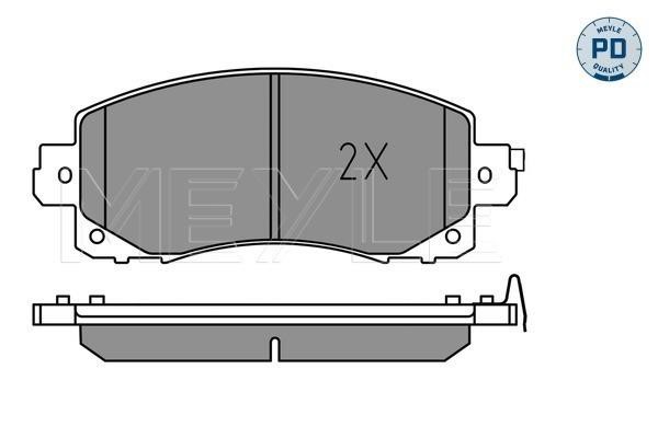 Meyle 025 222 0117/PD Brake Pad Set, disc brake 0252220117PD: Buy near me in Poland at 2407.PL - Good price!