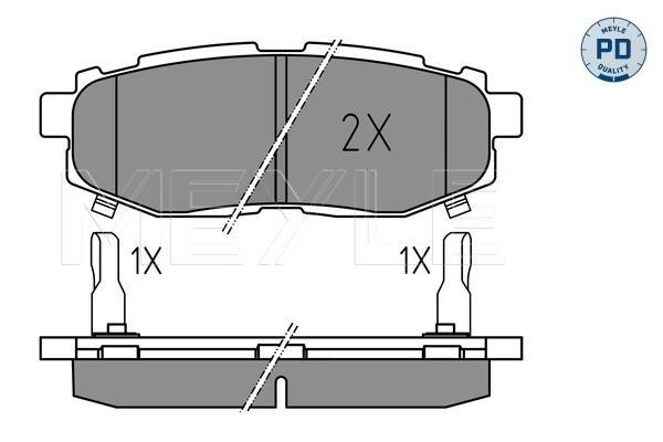 Meyle 025 248 5416/PD Brake Pad Set, disc brake 0252485416PD: Buy near me in Poland at 2407.PL - Good price!