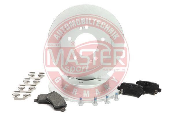 Master-sport 201003571 Brake discs with pads rear non-ventilated, set 201003571: Buy near me at 2407.PL in Poland at an Affordable price!