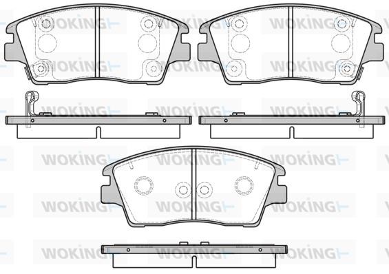 Woking P1776302 Гальмівні колодки, комплект P1776302: Приваблива ціна - Купити у Польщі на 2407.PL!