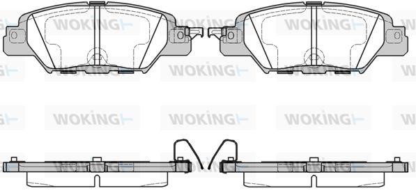 Woking P1777300 Brake Pad Set, disc brake P1777300: Buy near me in Poland at 2407.PL - Good price!