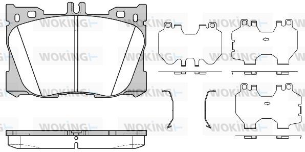 Woking P1605300 Brake Pad Set, disc brake P1605300: Buy near me in Poland at 2407.PL - Good price!