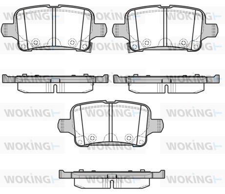 Woking P1728302 Brake Pad Set, disc brake P1728302: Buy near me in Poland at 2407.PL - Good price!