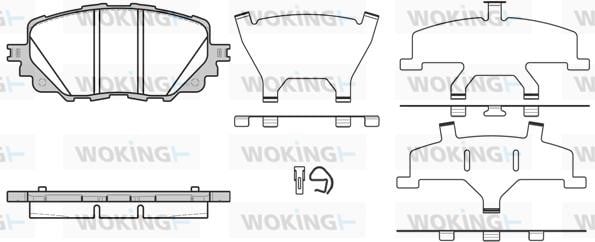 Woking P1608300 Brake Pad Set, disc brake P1608300: Buy near me in Poland at 2407.PL - Good price!
