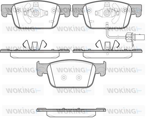 Woking P1792301 Brake Pad Set, disc brake P1792301: Buy near me in Poland at 2407.PL - Good price!